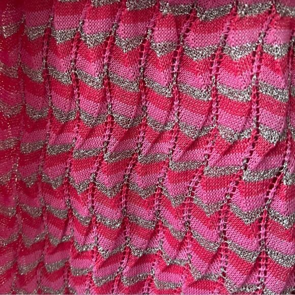 - Milly Cabana pink knit wide leg pants w/belt Size M - Picture 6 of 7